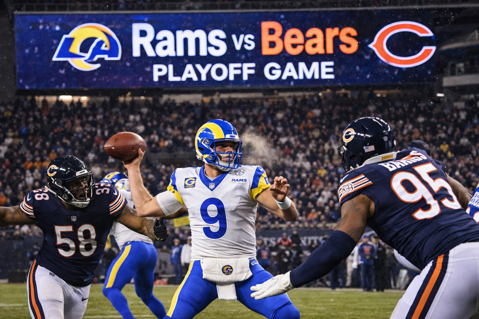 Rams Take Early Lead Against Bears in Playoff Game at Soldier Field