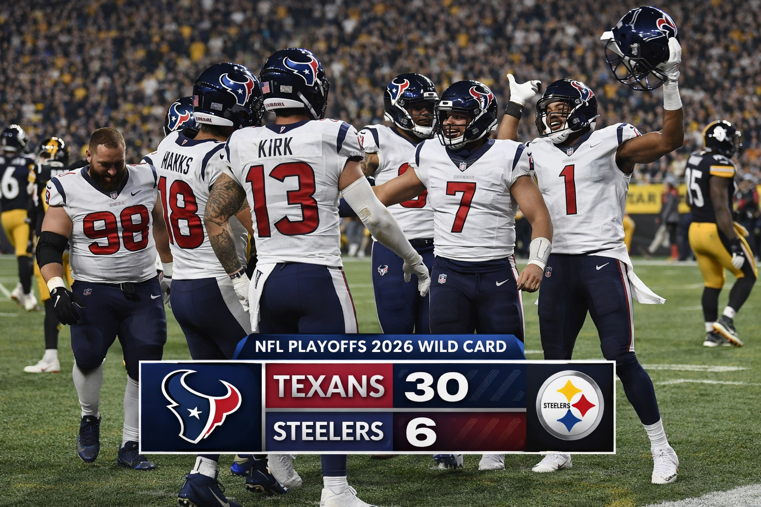 Texans Complete Dominant Wild-Card Victory Over Steelers in 2026 NFL Playoffs