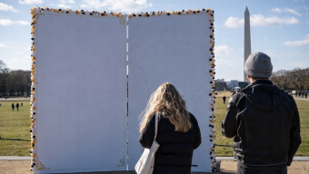 Replica Display Referencing Alleged Trump Message to Epstein Appears on National Mall